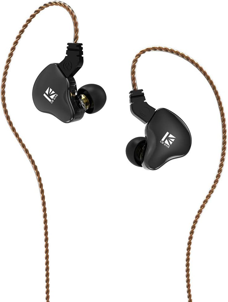 KBEAR in Ear Earphones KBEAR KS2 Wired Headphones,10Mm 1BA+1DD in Ear Monitors,With Detachable Cable,Hifi Bass Earbuds Noise-Isolating Headset for Audiophile Musician (No Mic, Blue Purple)