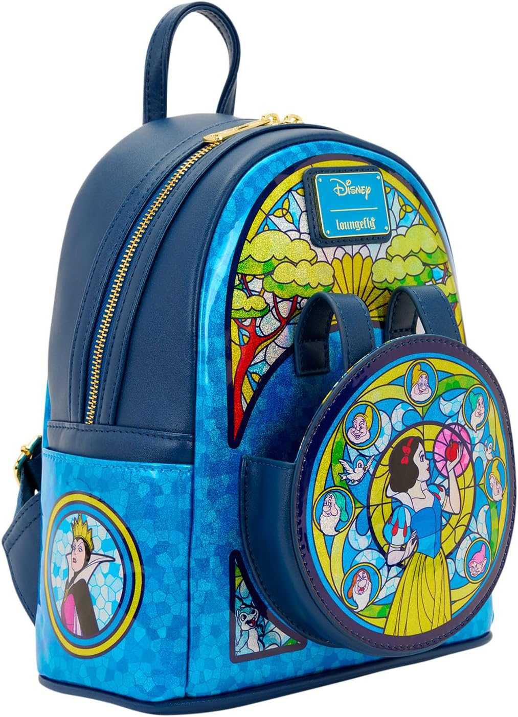 Loungefly Disney Princess Stained Glass Collection: Snow White Mini-Backpack, Amazon Exclusive image number 5