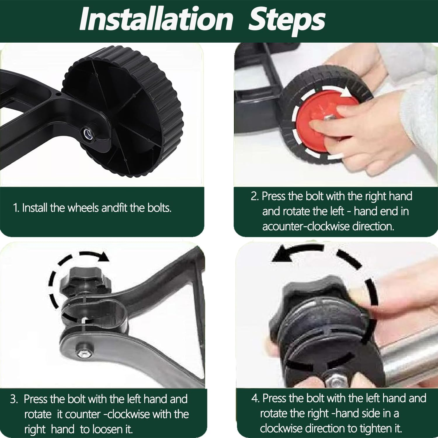 String Support Weed Trimmer Wheel 26Mm-28Mm Wheels ABS Adjustable Support Wheel for Trimmer Black Lawn Tool Attachment for We-Ed Trimmers Grass Cutter image number 3