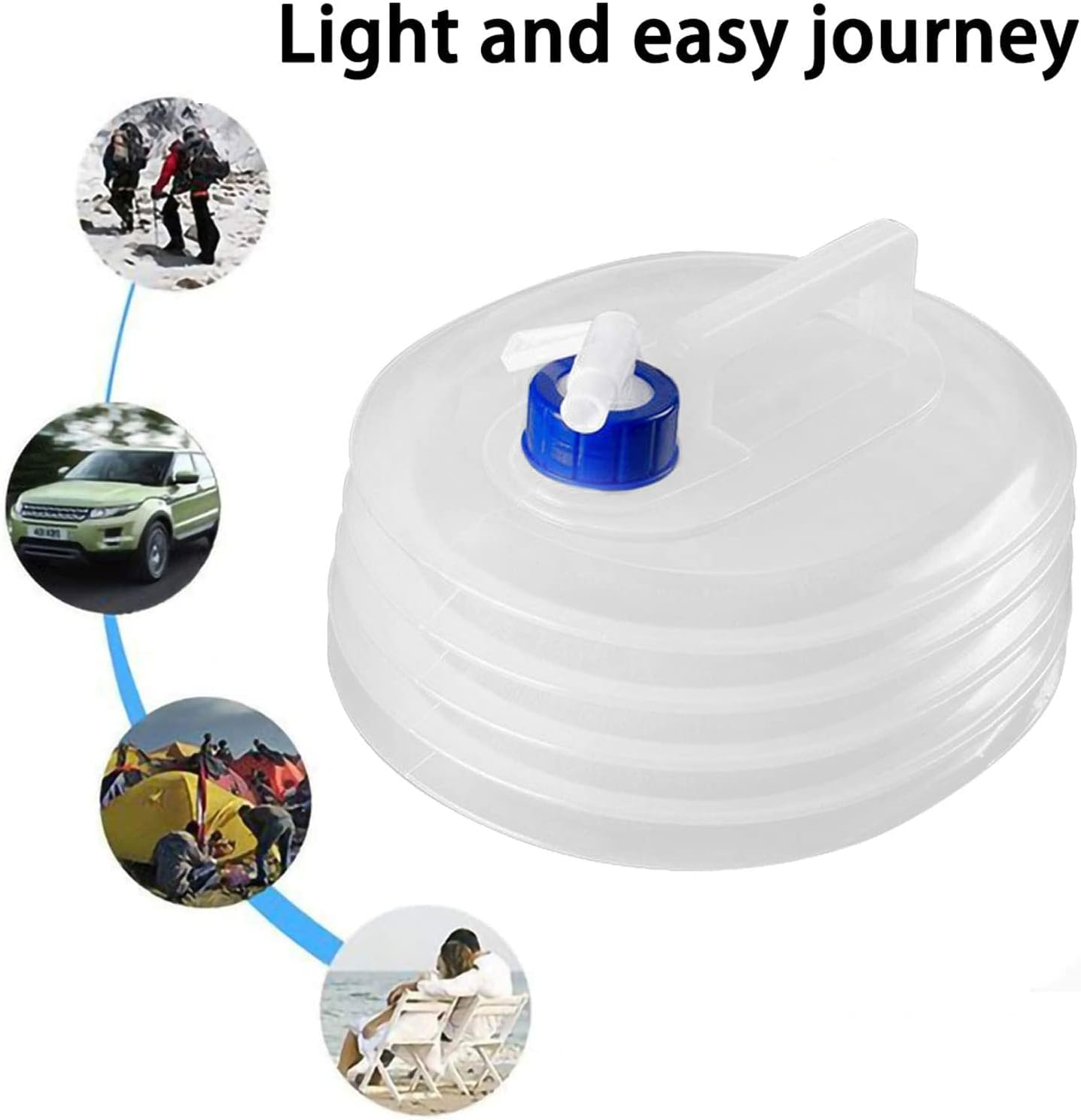 Collapsible Water Container,Portable Water Container Storage Carrier Bag,Collapsible Emergency Water Jug Container Bag,Camping Water Storage Camp Water Jug Carrier Jug for Outdoor Hiking,2.6Gal(10L) image number 6