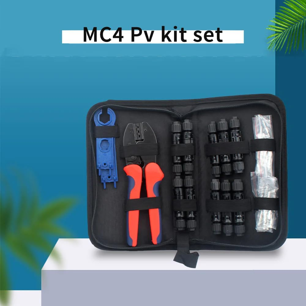 Solar Panel for MC4 Crimper Cable Stripper Wiring Connector Crimping Tools Set image number 6