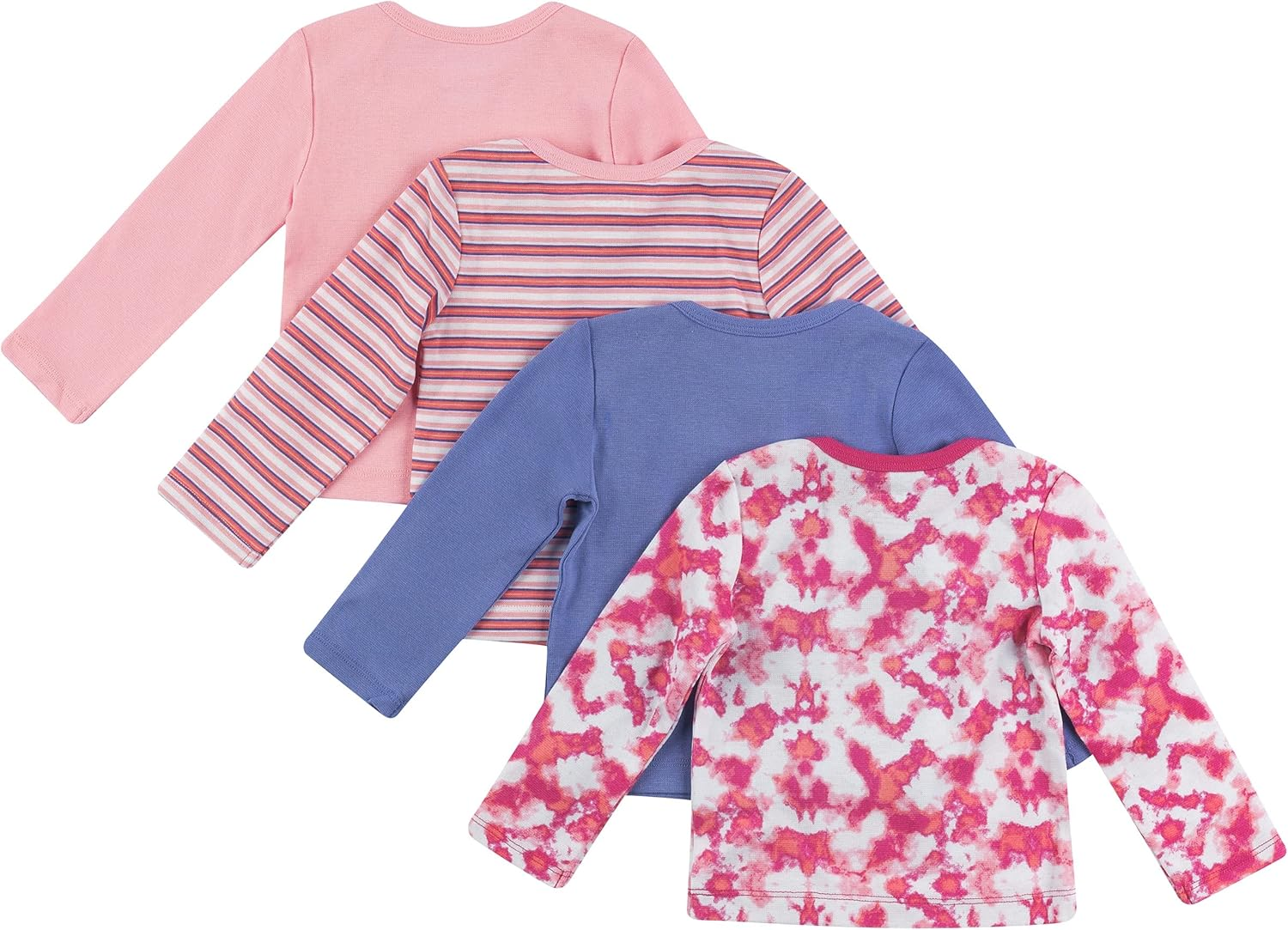 Hanes Baby Long Sleeve T-Shirt, Ultimate Flexy Knit Tee for Boys & Girls, 4-Pack image number 1