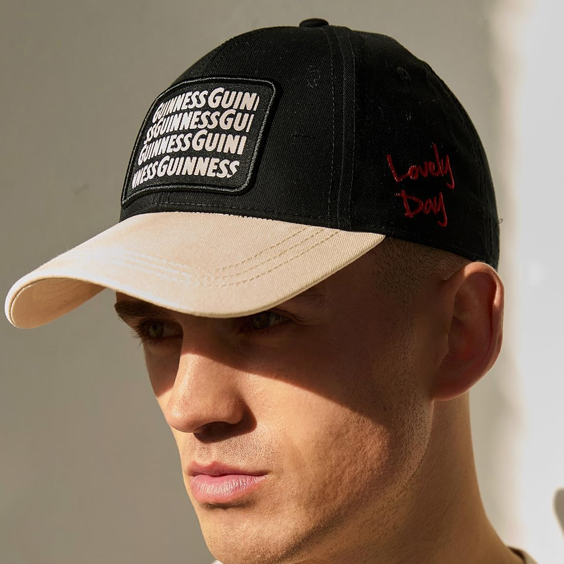 Guinness Black & Cream Woven Badge Baseball Cap, One Size, Black, One Size