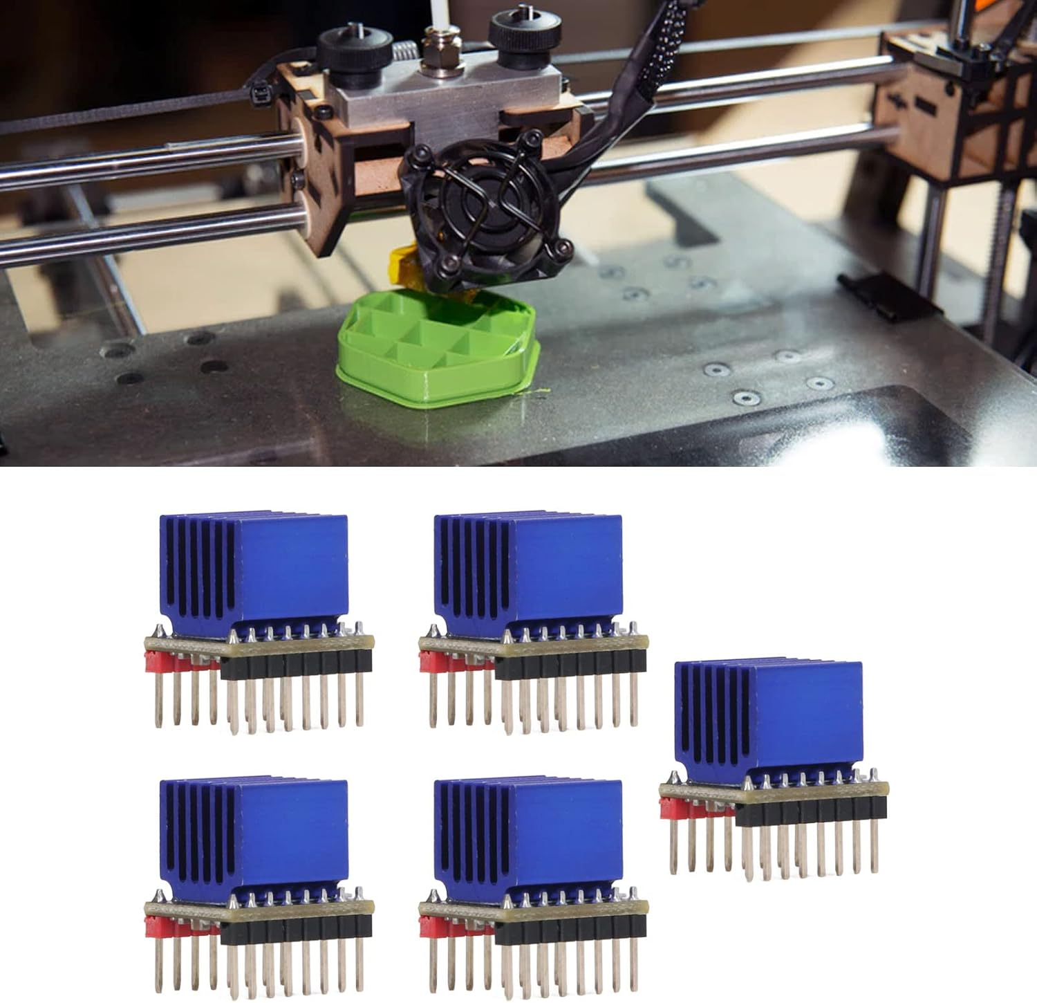 Stepper Motor Driver, TMC2209 V2.0 5 Sets Driver Module Ultra Quiet Stepper Motor Driver Module 2.5A Uart Nema17 Step Motor Driver Board Powerful 3D Printer Parts for TMC2208 image number 4