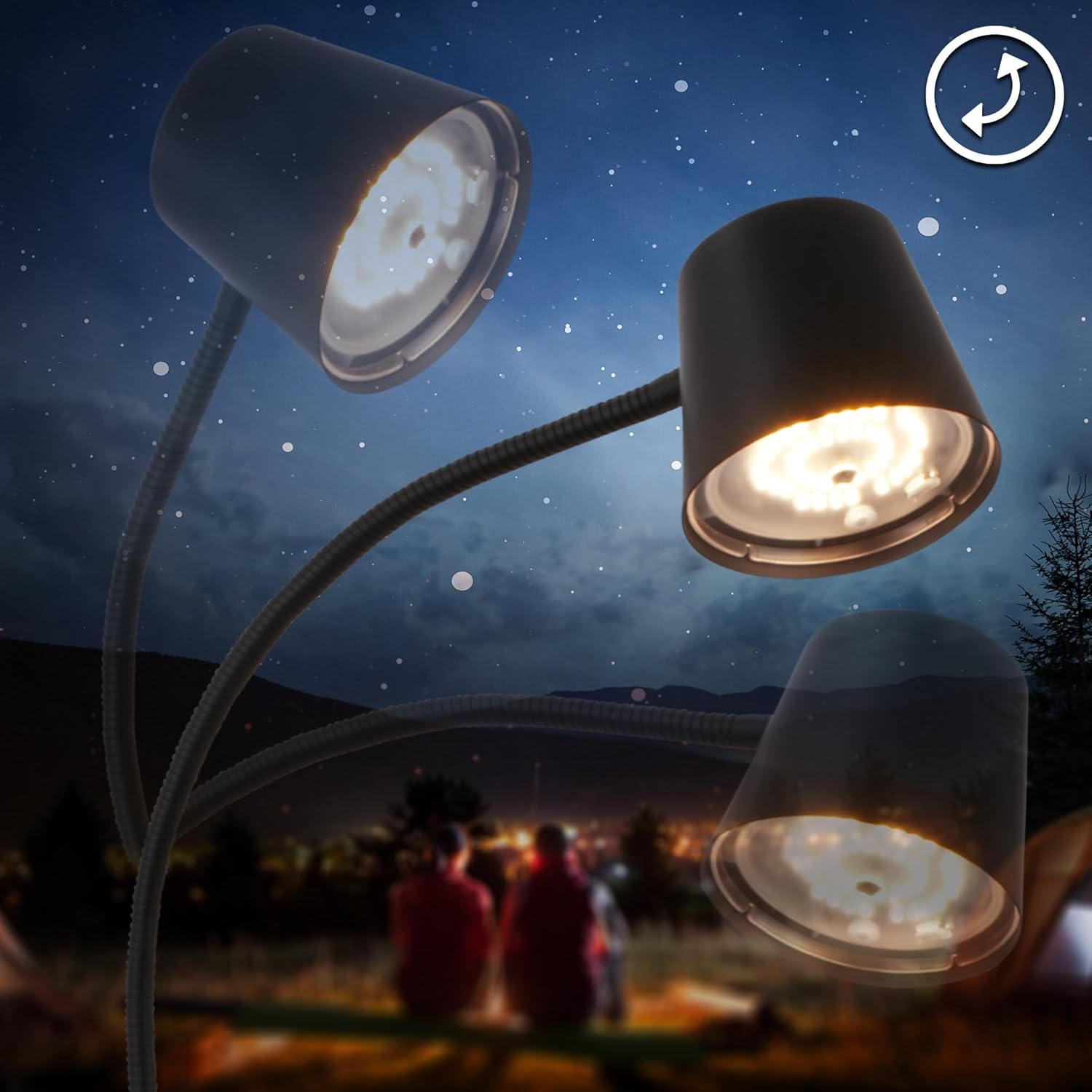 BRILONER - LED Floor Lamp Wireless with Touch, Continuously Dimmable, Battery & Light Source Exchangeable, Battery Floor Lamp, Reading Lamp, Living Room Lamp, Ceiling Floodlight, Floor Lamp, 126.5 Cm image number 4