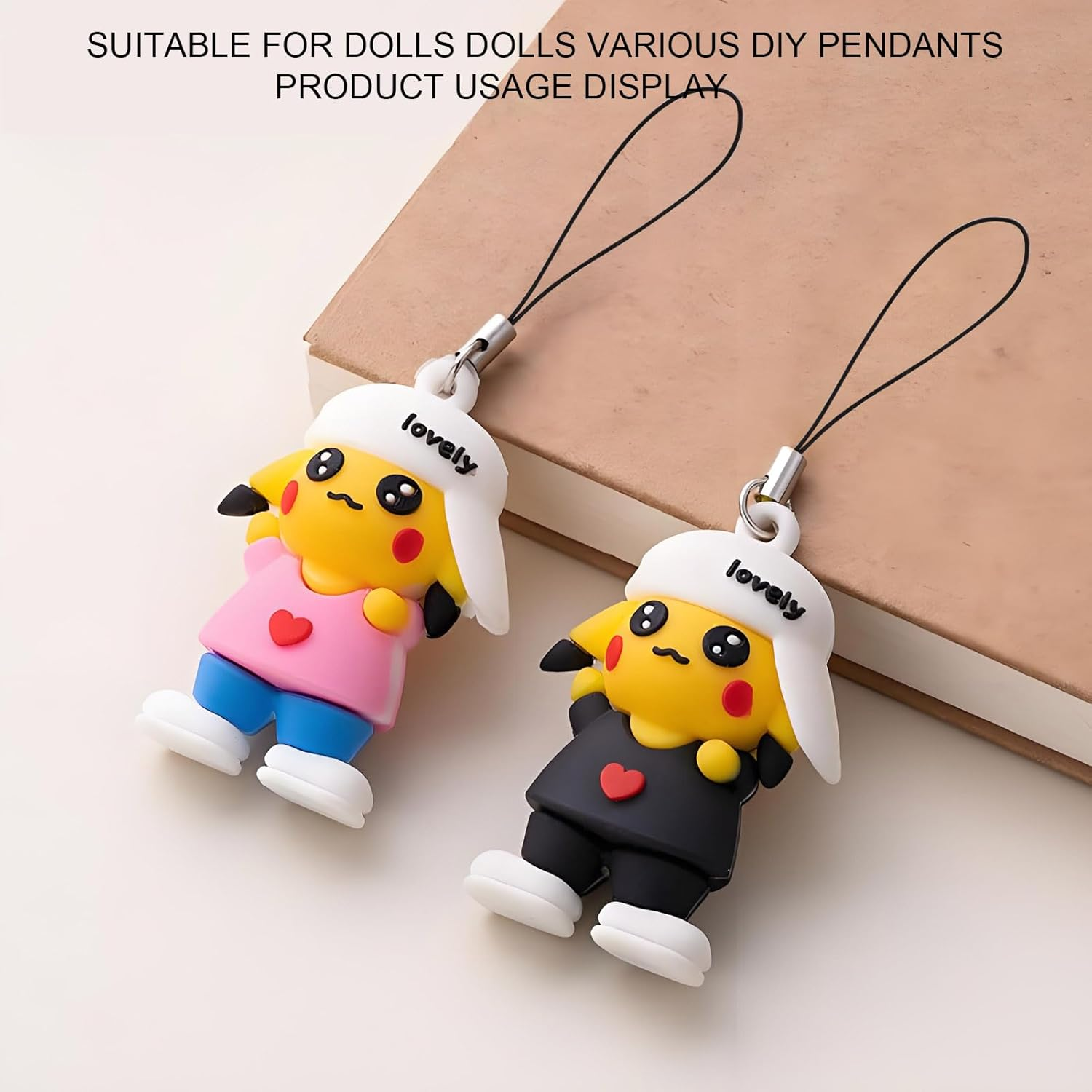 200 Pcs Phone Charm Strap DIY, Cell Phone Split Ring Strap, Double Loop Lanyard Decorations Split Ring Keychain-Mobile Cell Accessory Keychain Pendant Hanging Cord Craft Supplies image number 1