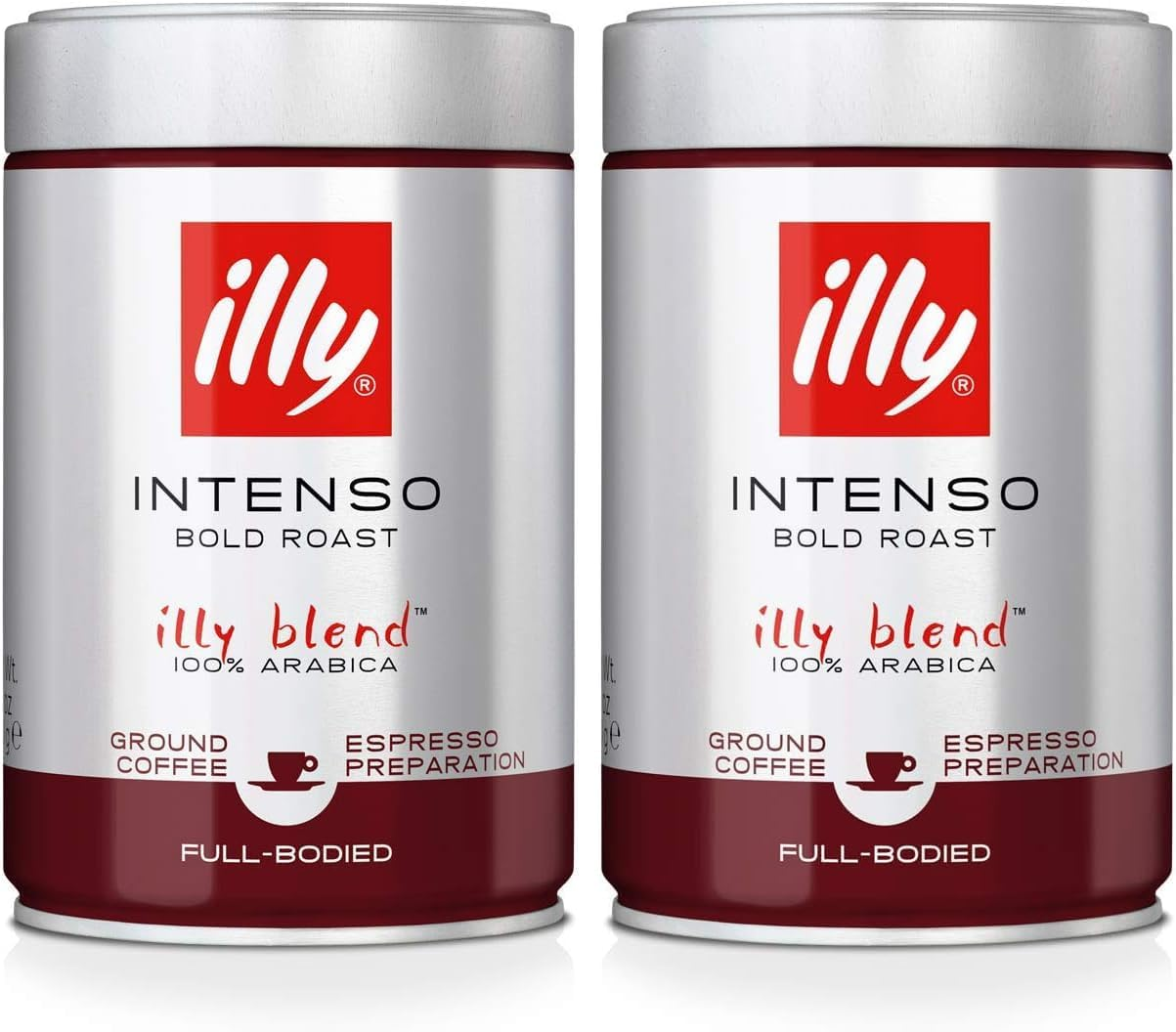 Illy Intenso Espresso Dark Roast Ground Coffee, 250 G - Bold and Rich Italian Espresso Blend - 100% Arabica Beans - Perfectly Ground for Coffee Machines - Intense Flavor Profile image number 1