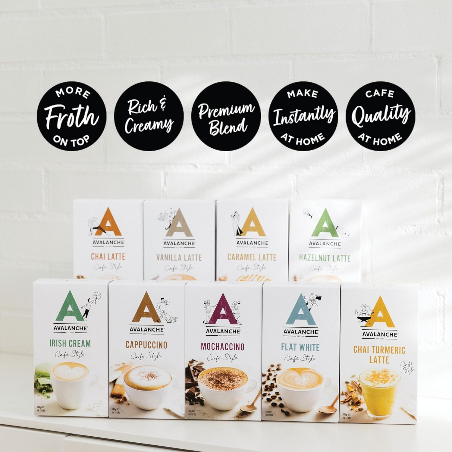 Avalanche Vanilla Latte Cafe Style 60 Coffee Sticks (Pack of 6) image number 5