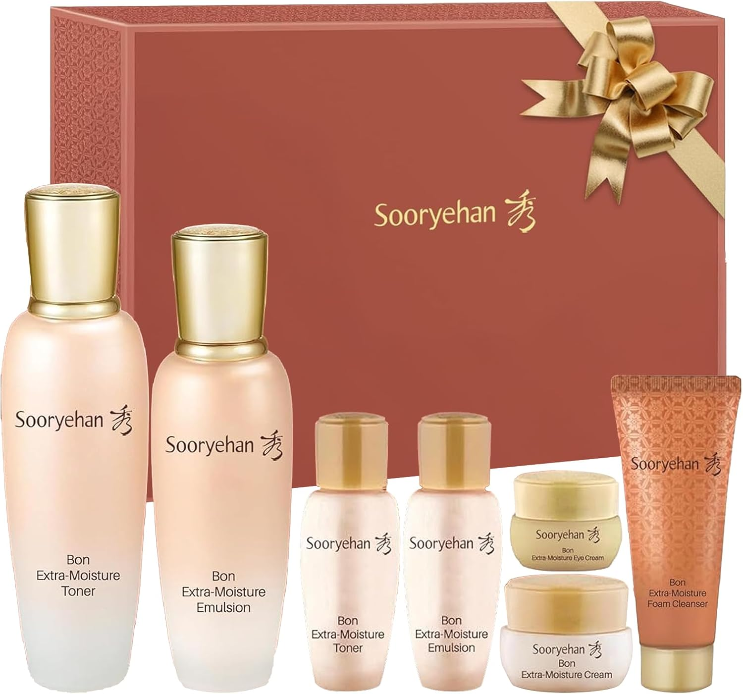 Sooryehan Bon Extra Moisture Korean Skin Care Gift Set (13.01 Fl Oz) - Luxury Premium High-End by LG Beauty. Hydrating Toner, Emulsion Lotion, Cleansing Foam, Eye Cream. image number 3