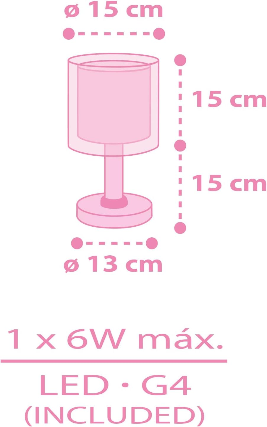 Dalber Hello Kitty and Friends, My Melody, Cinnamoroll, Kuromi 41251, G4-4W LED Children'S Table Lamp &ndash; Bulb Included image number 6