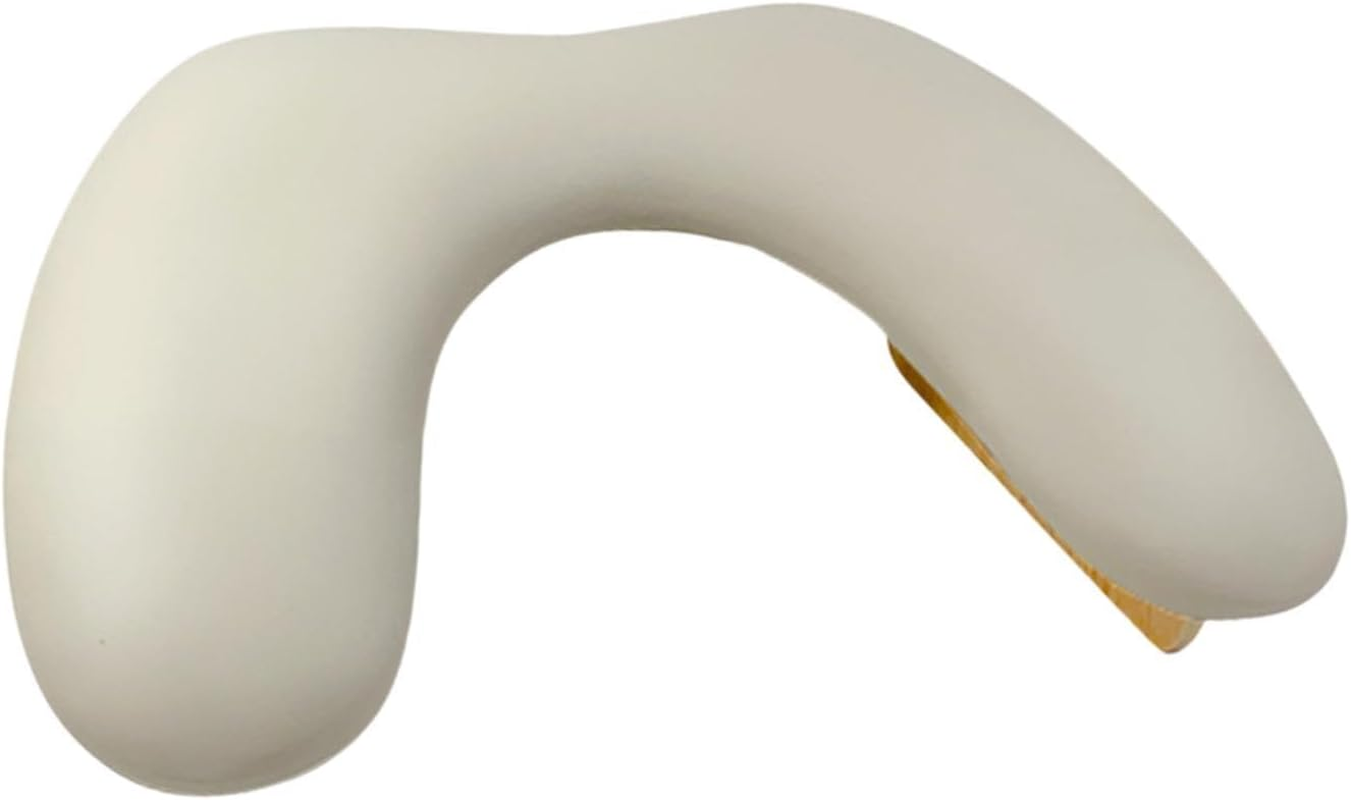 Eigell Nail Arm Rest Cushion Hand Cushion Wooden Base Portable Built in Sponge Palm Rest Holder for Manicurist Home Women Nail Salon, Light Brown