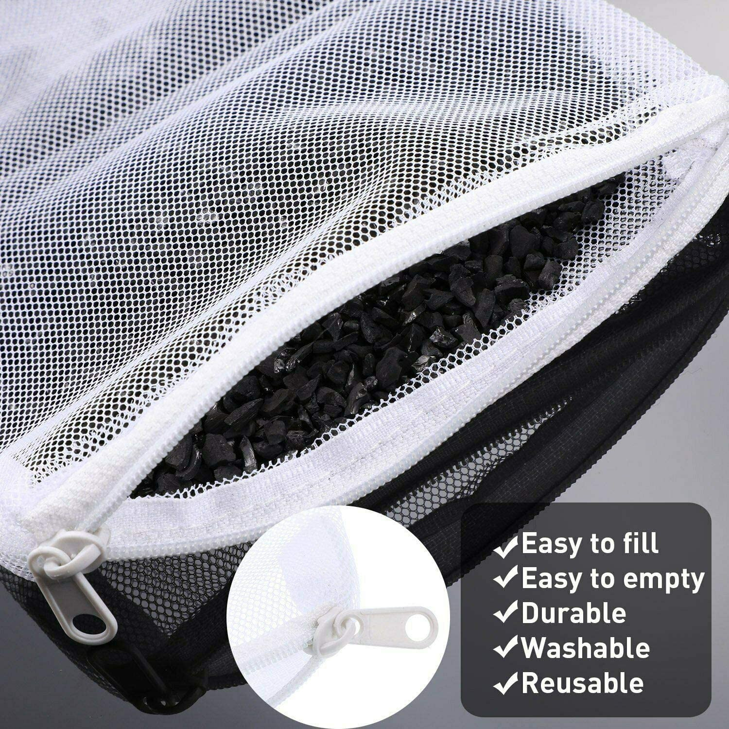 20Pcs Filter Media Bags 20 X 15Cm Reusable Aquarium Fish Tank Pond Net Mesh Bag image number 6