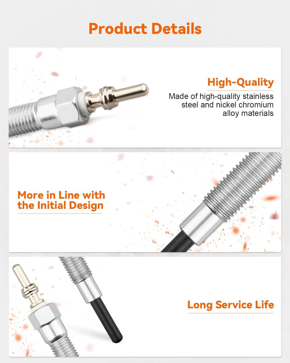 Glow Plug Replacement for Weber Smokefire EX4 EX6, 7009 Wood Pellet Grill Smoker Accessories Parts, Silver image number 4