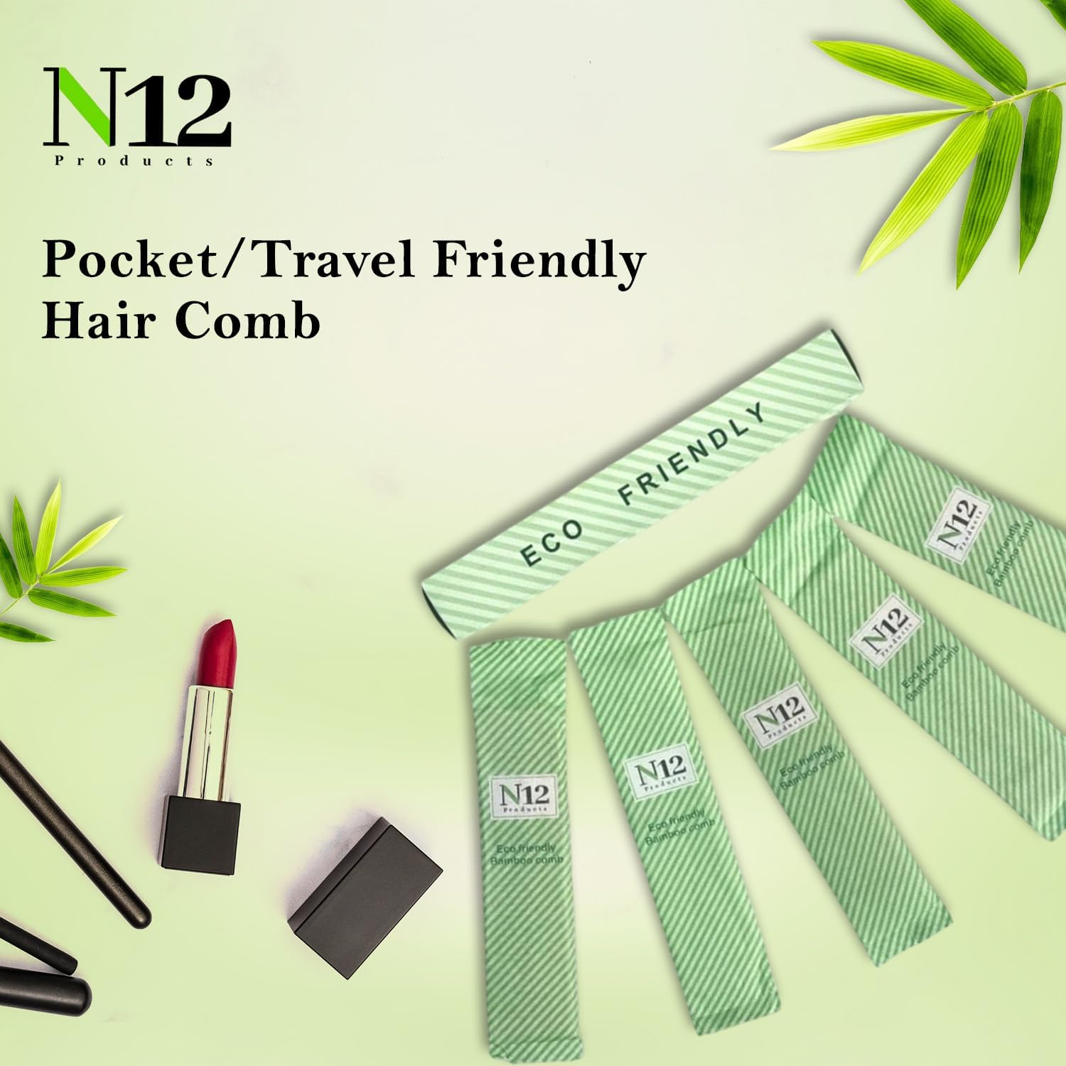 5 Bamboo Wood Pocket Beard Comb Set of 5, 100% Natural Wooden Combs for Beard, Hair, Mustache, Men & Women, Travel-Friendly, Eco-Friendly Grooming Solution image number 5