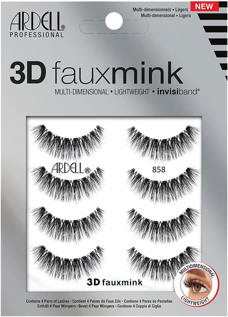 Ardell 3D Faux Mink Lashes &ndash; Lightweight Invisiband, Natural Lashes Faux Mink Demi Wispies, 4 Pairs image number 5