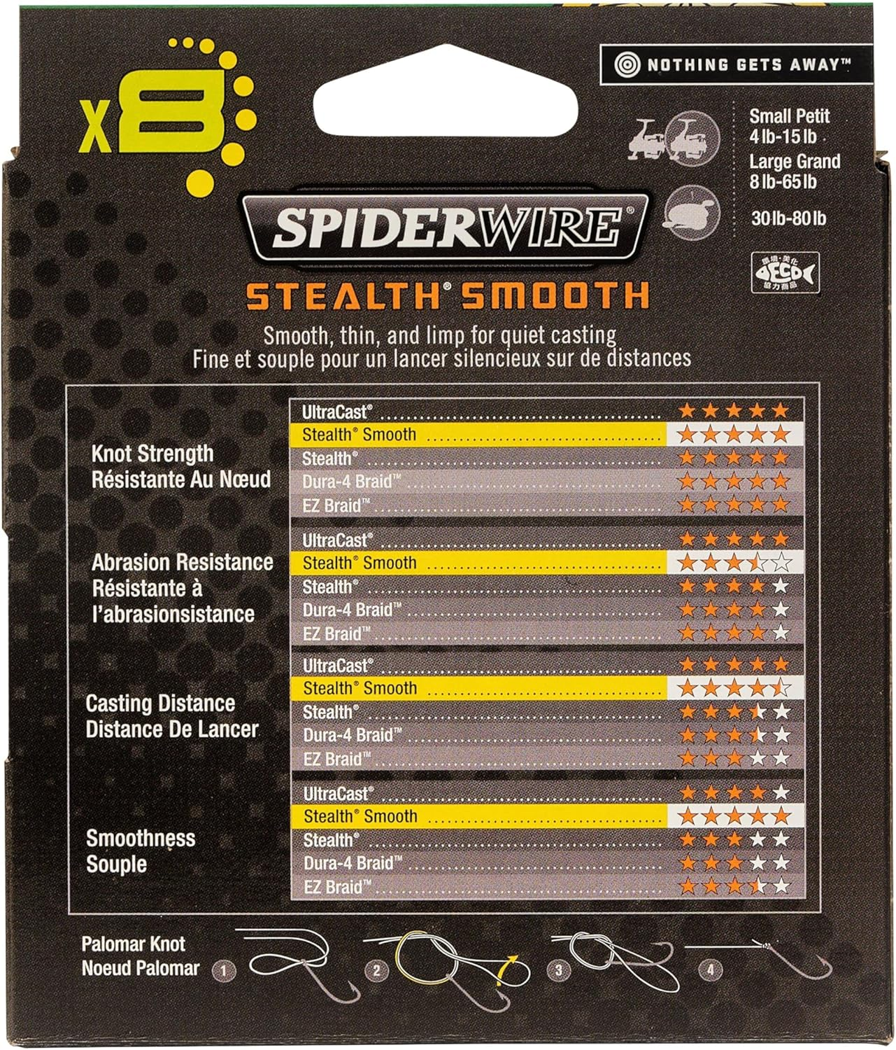 Spiderwire Stealth Smooth Superline Braid Fishing Line, Spiderwire&reg; Stealth Smooth, SCSM80G-270 SPW STSMO 80LB 270YD MGRN, Moss Green, 80/20 Pound Test-270 Yard image number 3