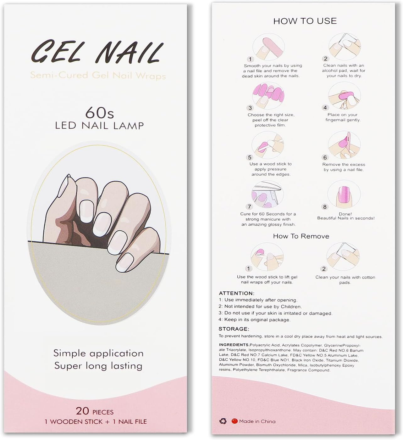 JMEOWIO Nail Foil Beige French Tip Gel Nail Foils Self-Adhesive Nail Stickers UV Hardening Decoration Nail Design Accessories image number 5