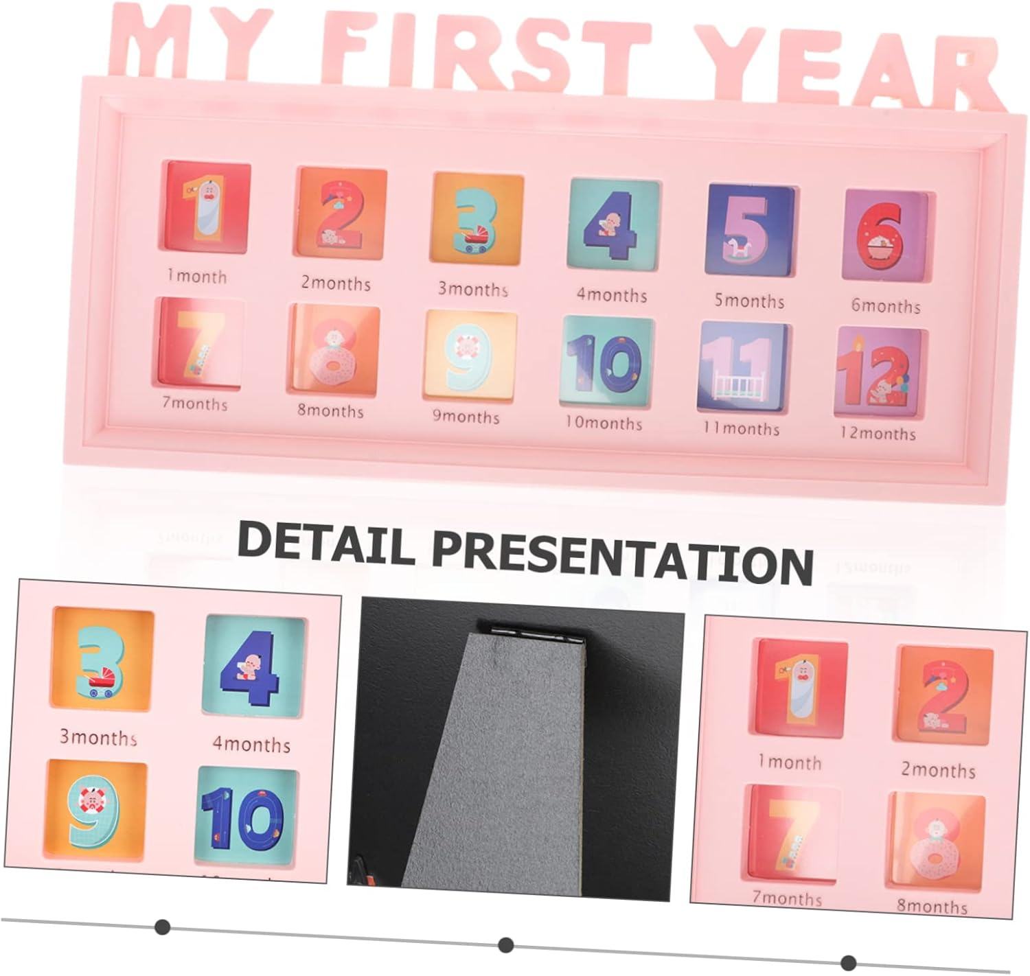 Boy Girl'S Growth Photo Frame Month Milestone Frame Boy Girl Growth Frame for Book image number 6