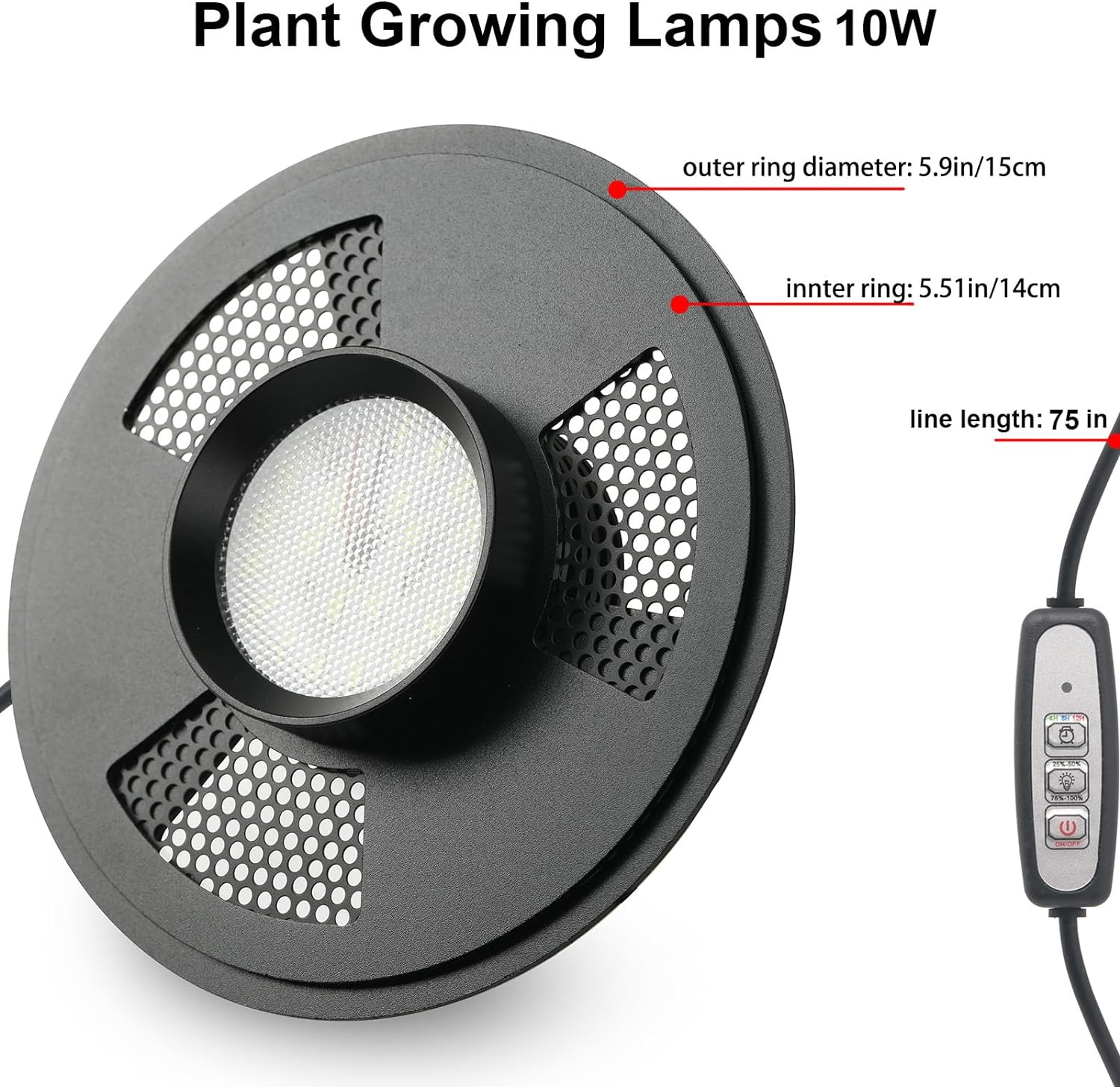 Desktop Glass Plant Terrarium with Grow Light (H:9.8" D:5.9"), for Succulent, Moss, Miniature Gardening Landscape, Betta Fish Tank, Indoor Plant Growth, Office Home Decoration, Plant Lovers Gifts image number 1