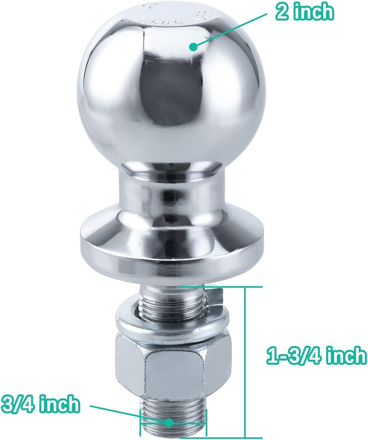 Pindex Trailer Hitch Kit with 2 Inch Chrome Ball,For Lawn Mower Garden Tractor Trailer Hitch,Compatible with John Deere Ariens Cub Cadet Poulan Pro Husky Husqvarna Craftsman Riding Mower