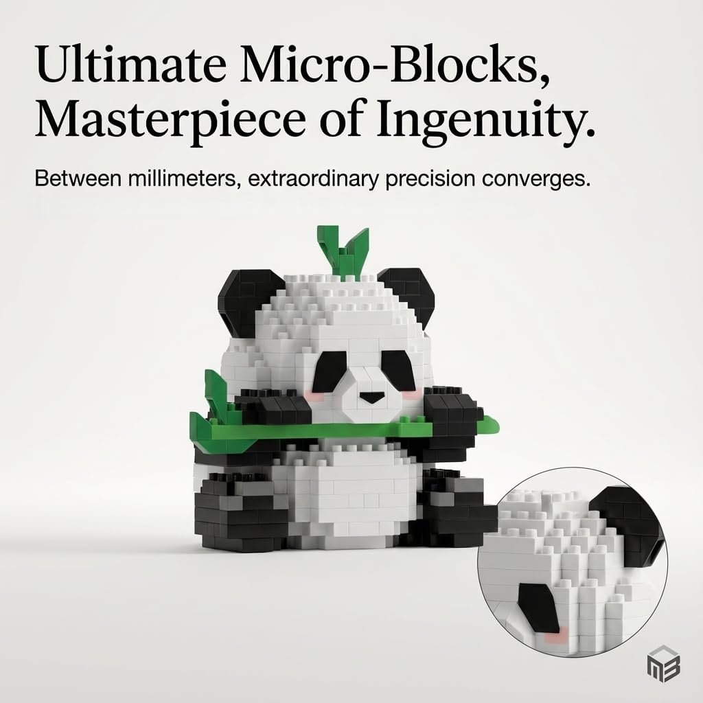 QMEAKMONY Mini Building Blocks Panda Sets Cute Micro Mini Panda Building Bricks for Adults Micro Nano Bricks Perfect Party Favors for Teenagers. (337 PCS) image number 4