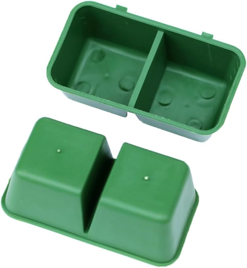 2 in 1 Parrot Cage Food and Water Bowl, Double Groove Bird Feeder, Plastic No-Mess Feeder Bowl for Parrots and Small Birds image number 2