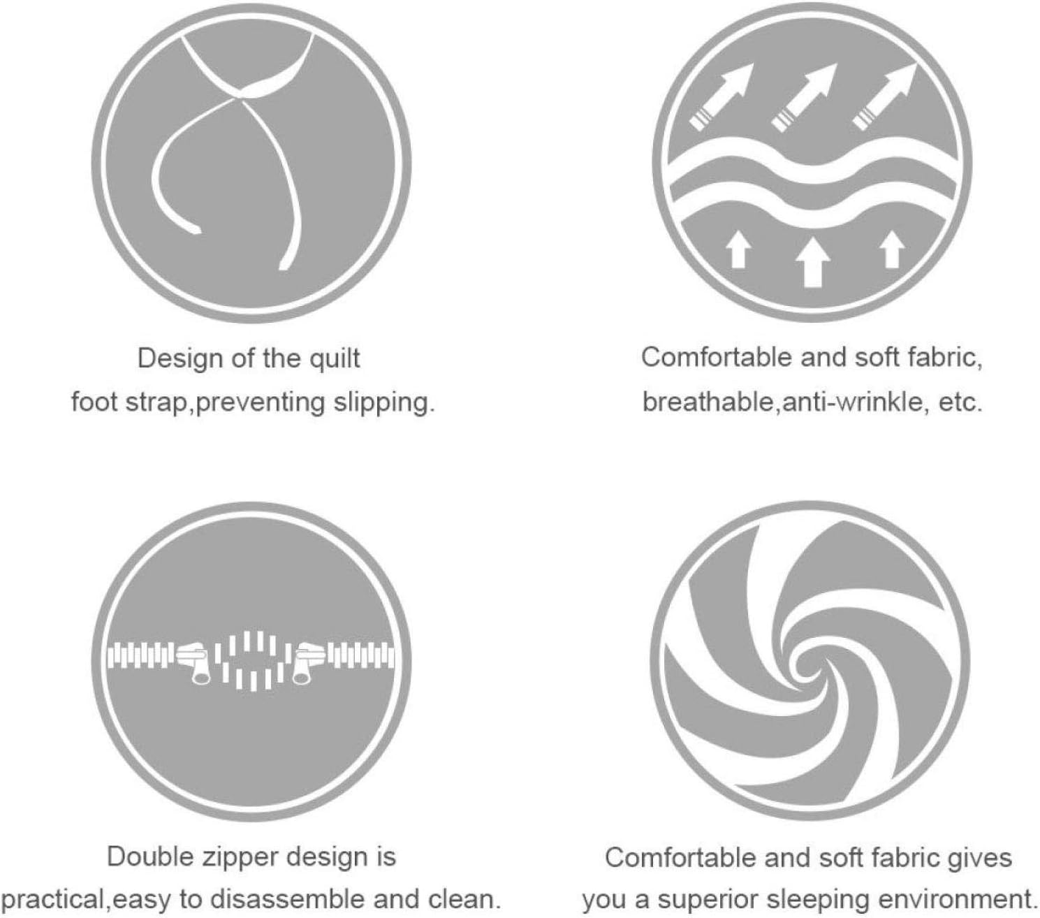 3 Pcs Microfiber Bedding Set Duvet Cover Pillow Shams Bed Striped Triangles Pattern Geometric Quilt Cover 1 Cover 2 Pillowcase with Zip,Lightweight and Soft image number 6