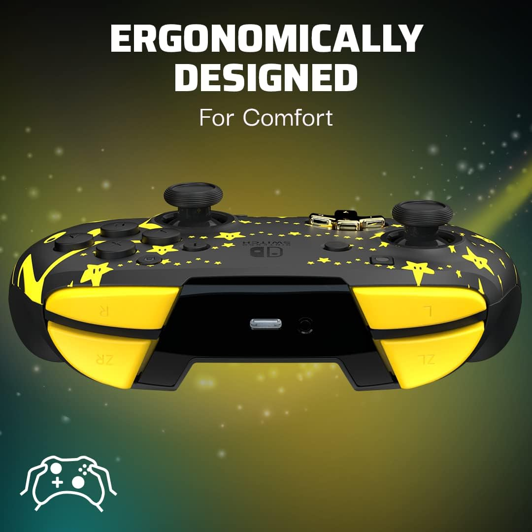 PDP Rematch Wireless Controller Glow Mario Stars Switch/Nintendo Switch image number 3