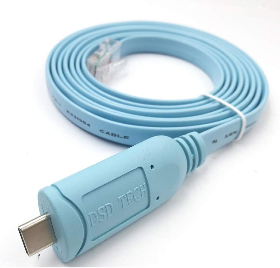 DSD TECH SH-RJ45B USB C to RJ45 Console Cable with FTDI Chip for Cisco NETGEAR Routers/Switches Support Macbook Pro/Air 2018 and Other USB-C Laptops image number 5