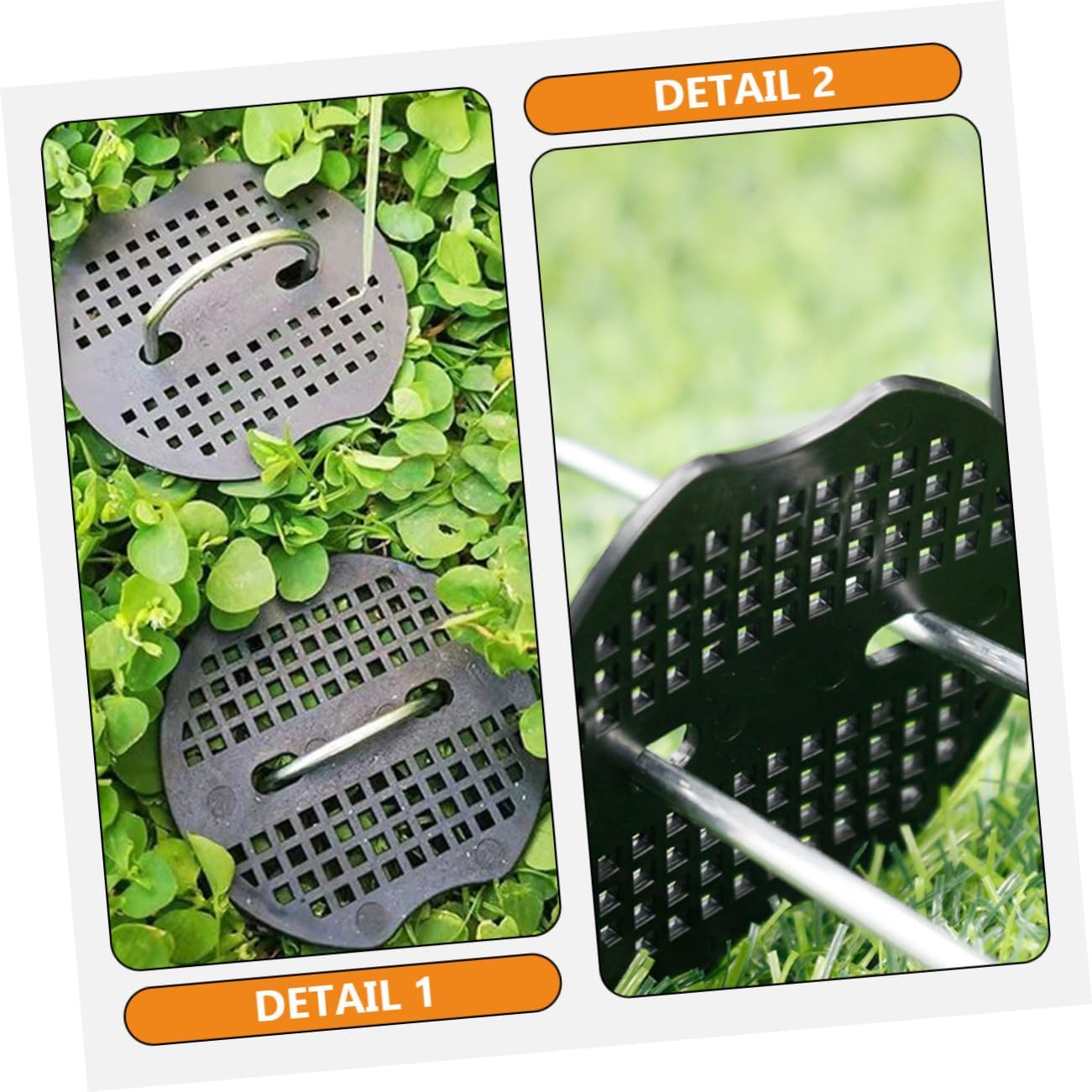 CIMAXIC 100Pcs Mulch Holder Gardening Pad Pad Gasket for Grass and Divider Heavy Duty Ground Anchor for Stakes image number 6