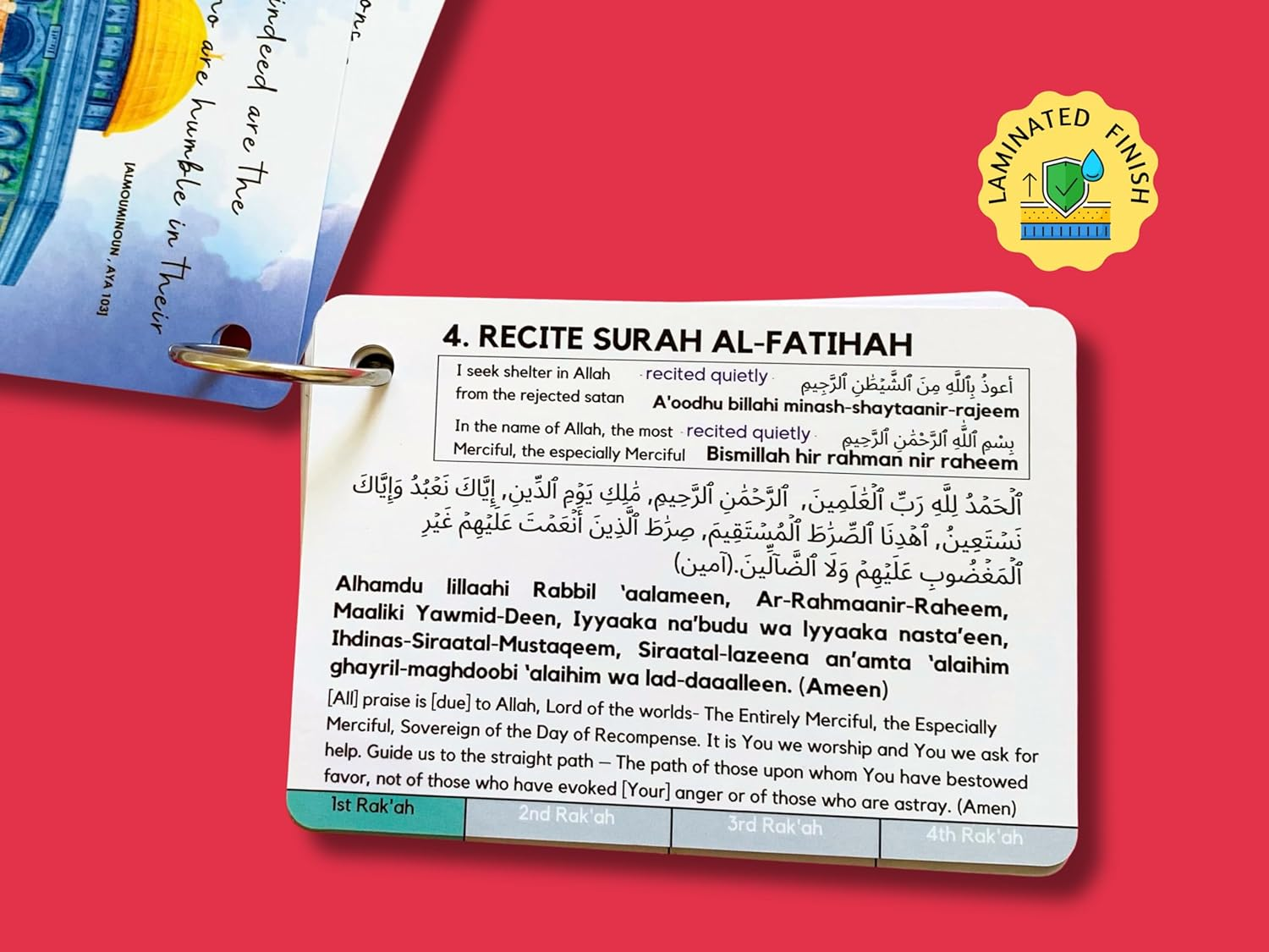 Islamic Salah Cards, How to Perform Salah, Step by Step Prayer Instructions, How to Pray in Islam, Muslim Kids Reverts Gift, Arabic, Quran, Islamic Gift image number 5