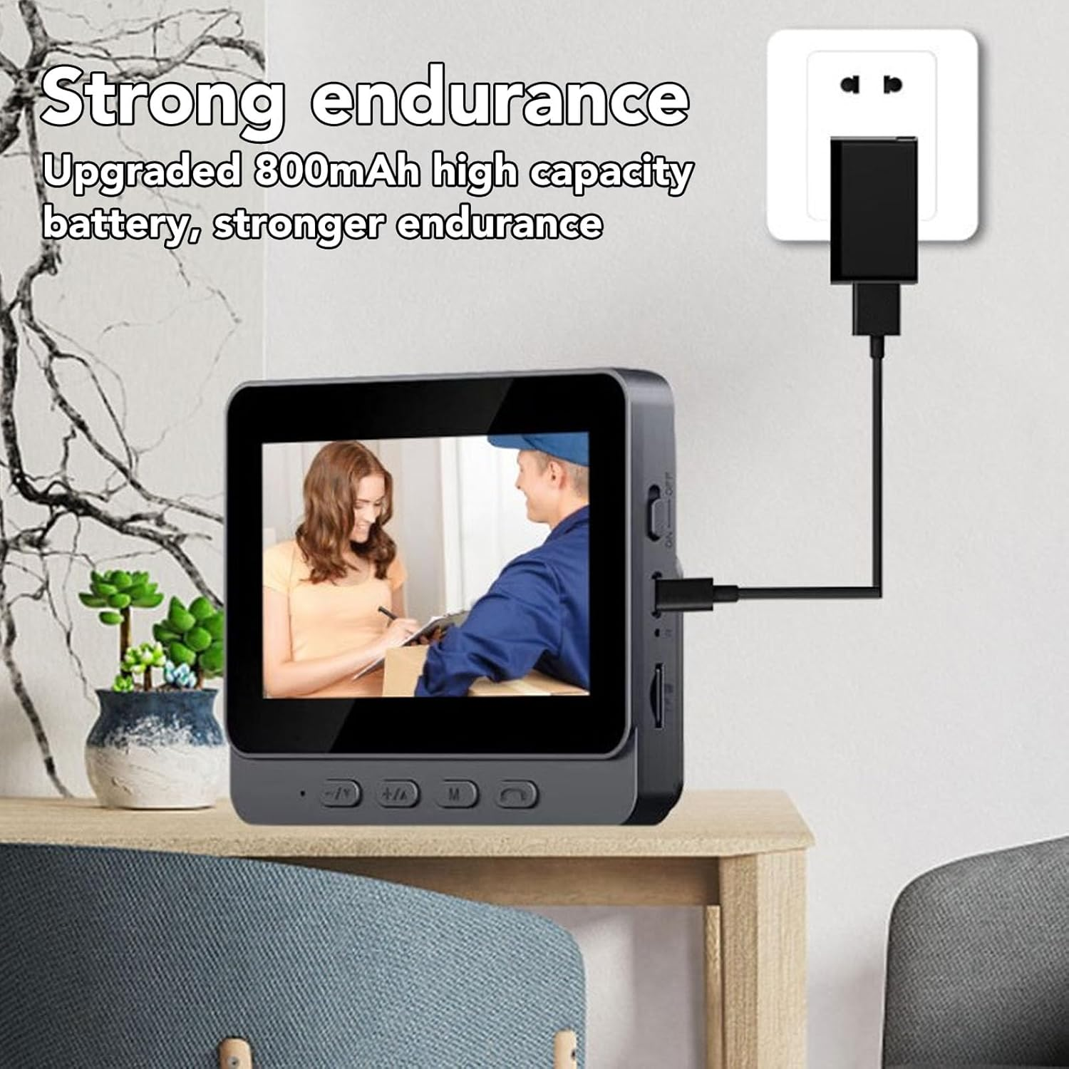 Video Doorbell Wireless Bluetooth Doorbell Camera, 4.3 Inch Display 2 Way Audio Intercom, 8MP 1080P HD Night Vision 170&deg; Wide Angles Smart Door Peephole Camera, Easy to Install