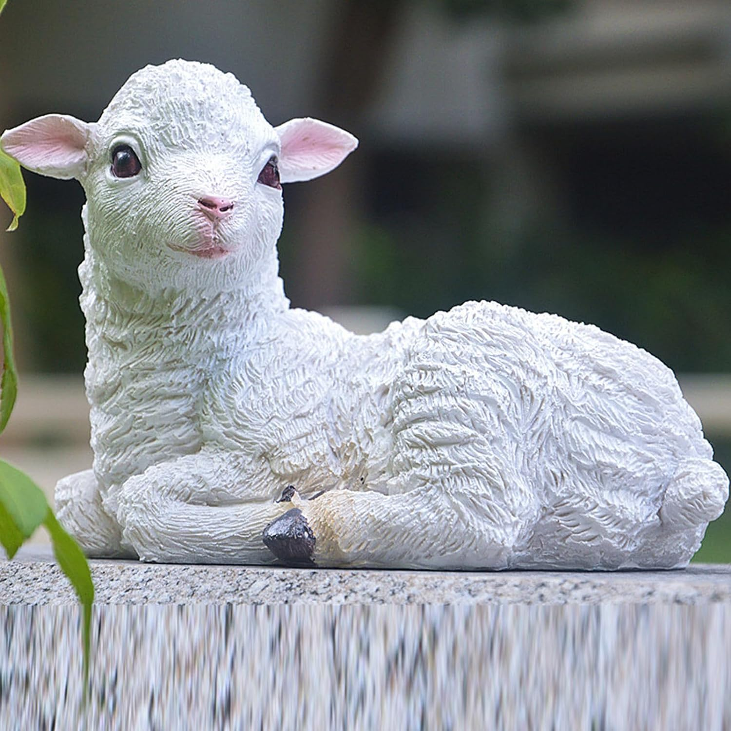 Resin Sheep Statue, Exquisite and Lifelike Garden Decoration with Versatile Design, for Outdoor and Indoor Decor, Sheep Figurine (Lying) image number 6