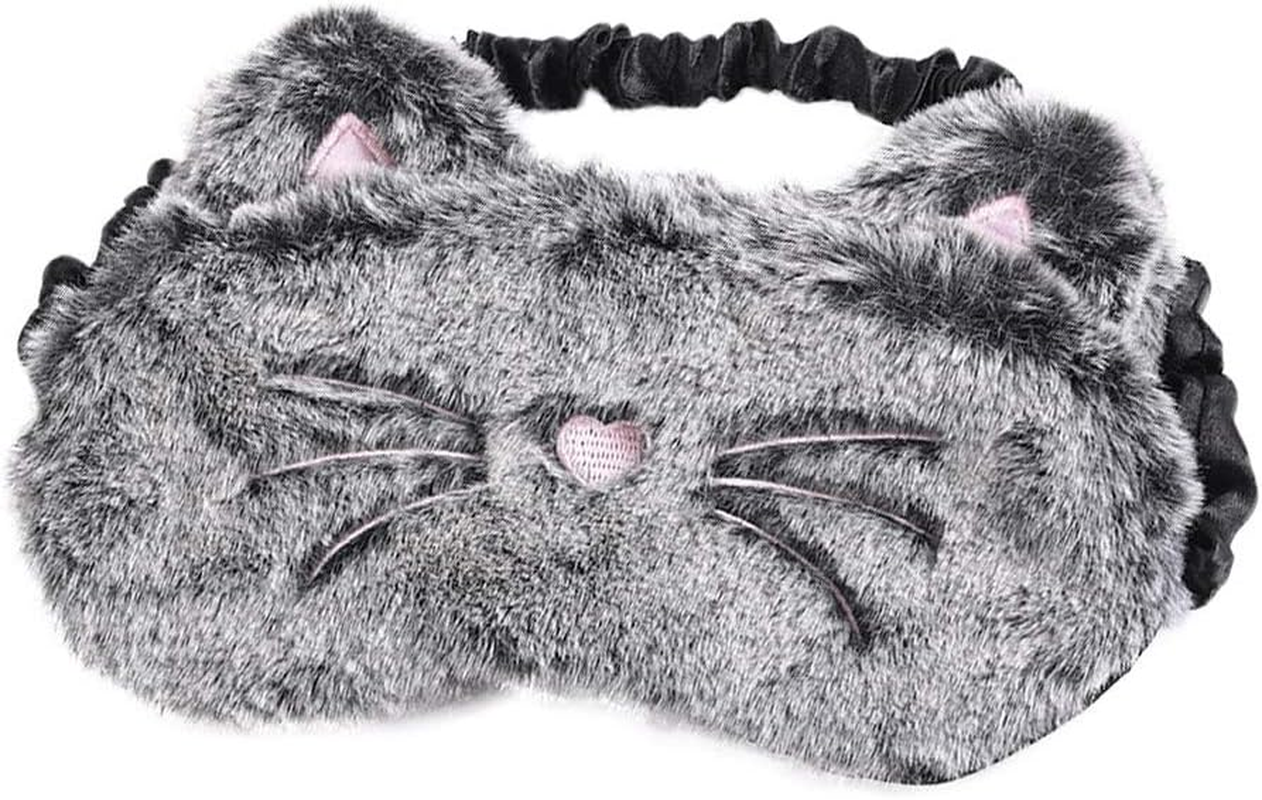 Shinywear Cute Rabbit Sleeping Eye Mask Plush Blindfold Travel Sleep Masks Super Soft Funny Eye Cover for Kids Girls and Adult (Green Frog)