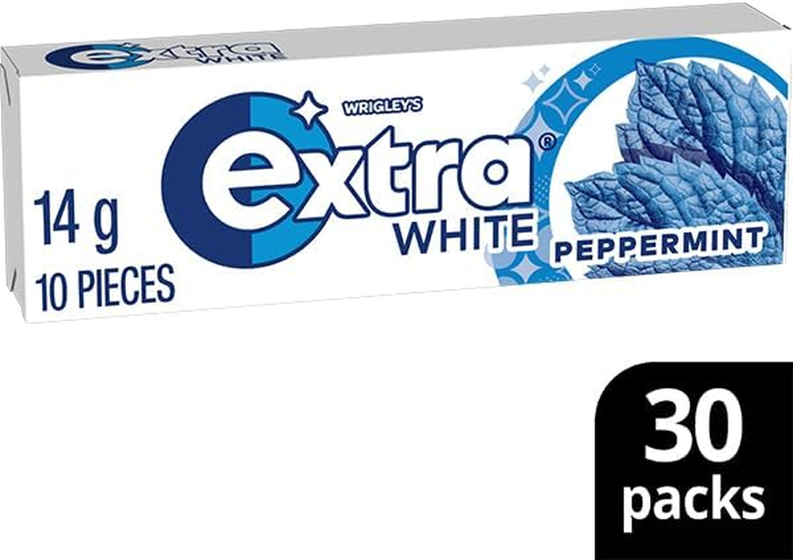 Extra White Peppermint Flavour Chewing Gum, 30 X 14G Packs image number 6