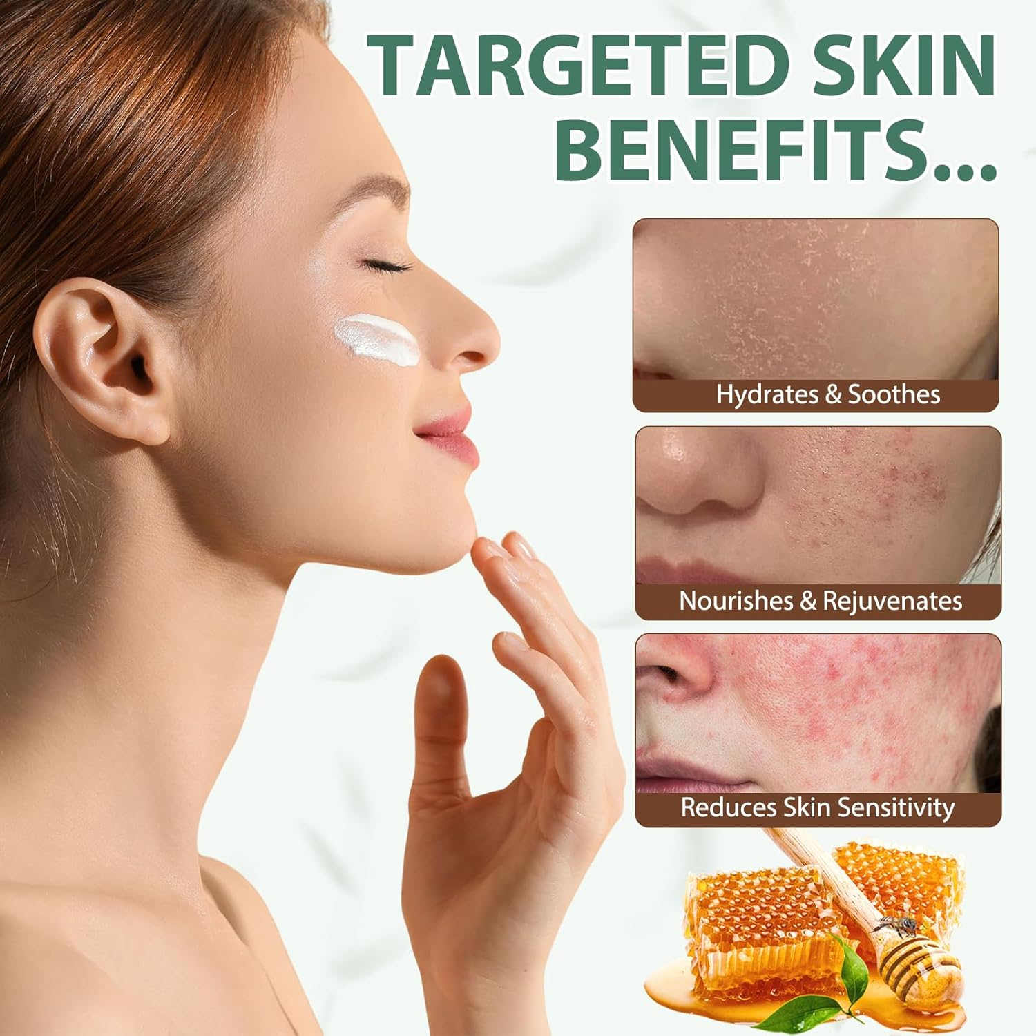 Beef Tallow for Skin, Tallow and Honey Cream, Hydrating Beef Tallow Balm, Natural Tallow Face Moisturizer, Deeply Moisturizing for Face & Body Skin Care, 120G image number 2