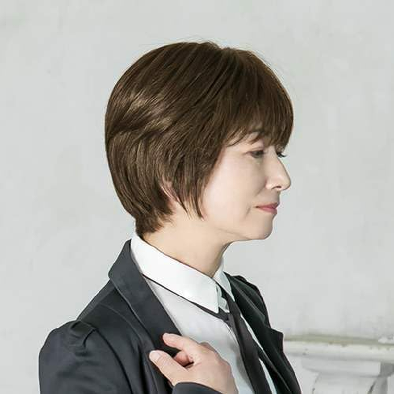 Priscilla Gray Hair Concealing Wig, 100% Human Hair Short, Natural Black Wig, Point Wig, Gray Hair, 100% Human Hair, Short, Natural, Easy, Women'S Hairstyle, Heat Resistant, ST-101-ZBBK image number 2