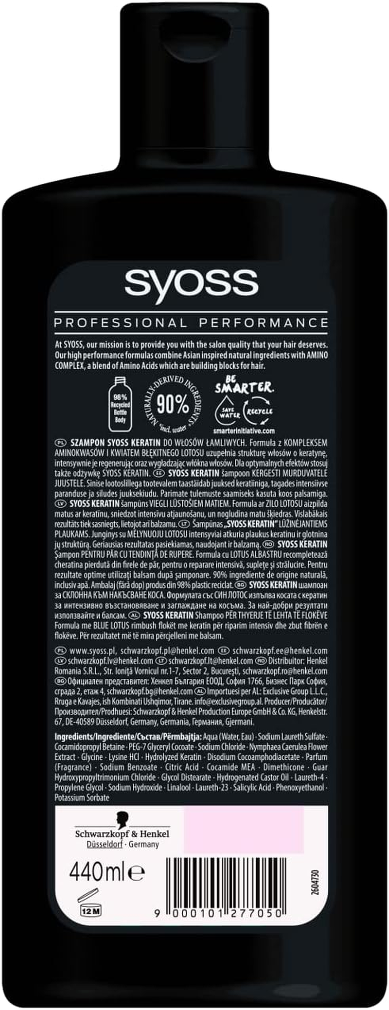 Syoss Keratin Shampoo 440 Ml image number 6