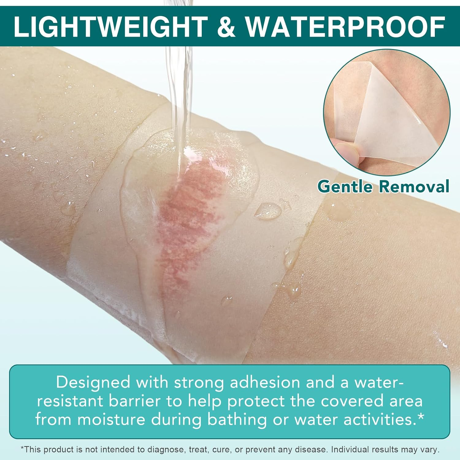 Hydrocolloid Roll for Wound Care | 2In X 11.8Ft | Self-Adhesive Patch Bandage | Waterproof & Sterile | Flexible and Cut-To-Size Dressing | for Blisters, Acne, Cuts & Daily Skin Protection | One Roll image number 3