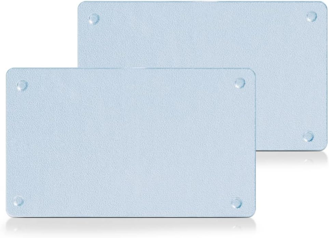 Zeller Glass Chopping Board, Set of 2, 25 X 15 X 0.5 Cm, Non-Slip Feet, Heat-Resistant up to 220 Degrees, Natural image number 2