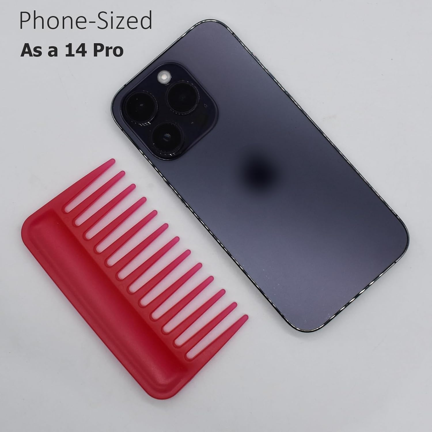 Professional Hair Comb, Streaker Texture Pocket Size Detangling Combs for All Hair Types, Women, Men, Kids, Home, Office, Car, Travel, Handbag, Gym Bag (Red, 1) image number 5
