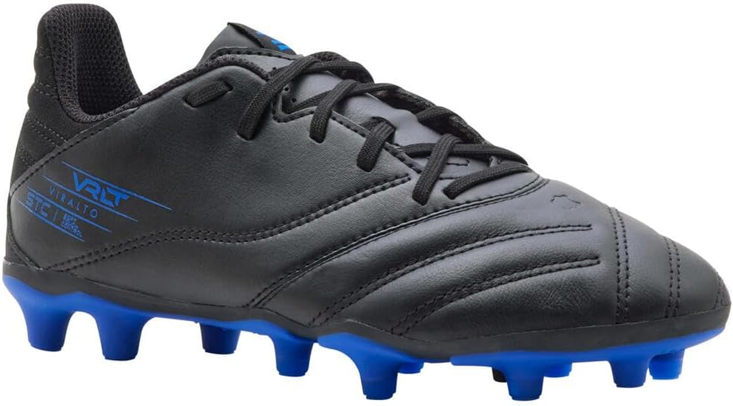 Kipsta Decathlon Kid'S Viralto II FG Leather Soccer Boots, Black/Lightning, Size EU 36 image number 2