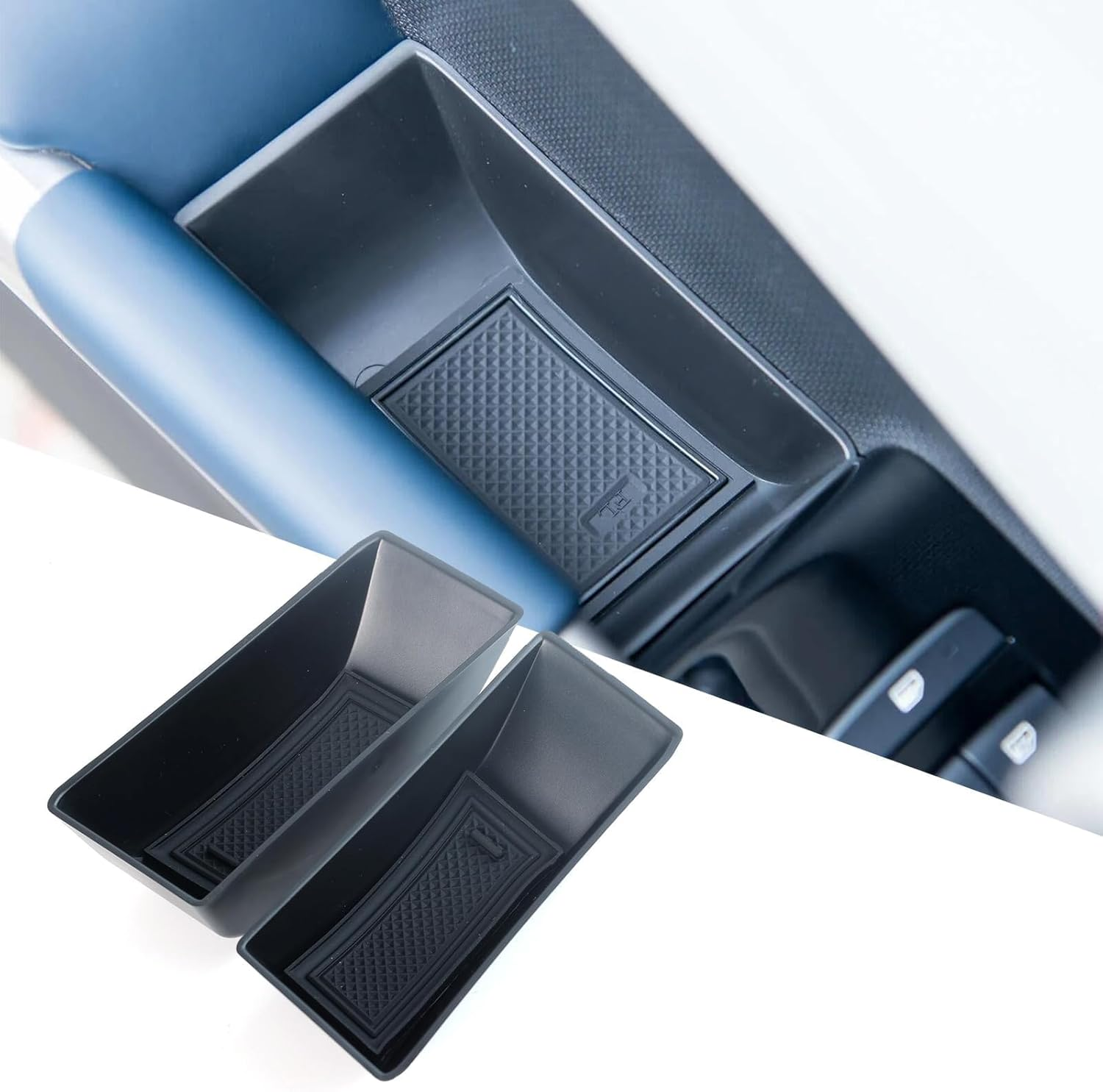 AUTOXBERT Front Door Side Storage Box Handle Organizer Armrest Phone Container for 2024 2023 2022 BYD Atto 3 Grab Tray Car Accessories