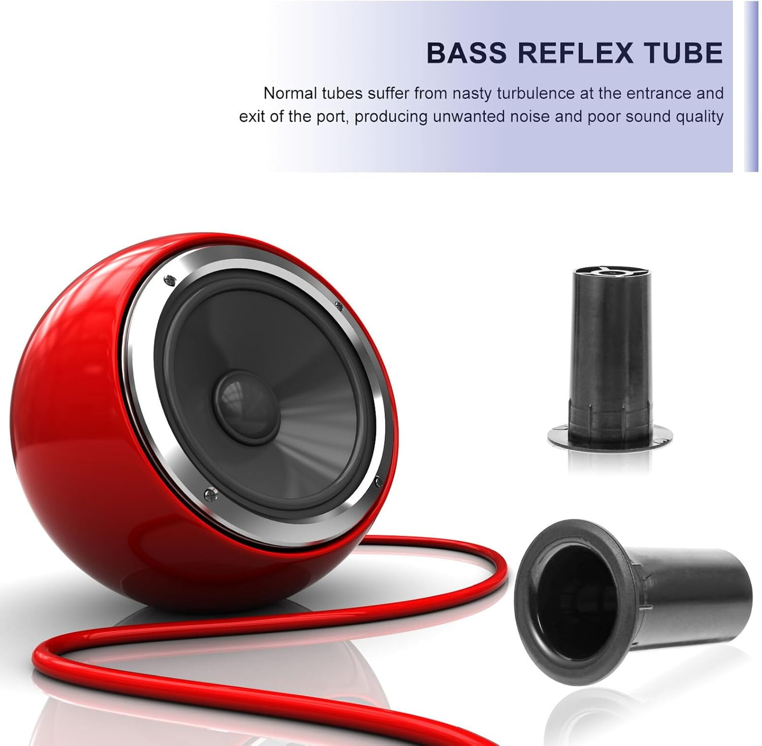 HOMSFOU 8Pcs Speaker Port Tubes for Woofer Box Bass Reflex Subwoofer Cabinet Audio Speaker Accessories with Easy Installation and Noise-Reducing Polished Surface for DIY Sound Projects image number 1