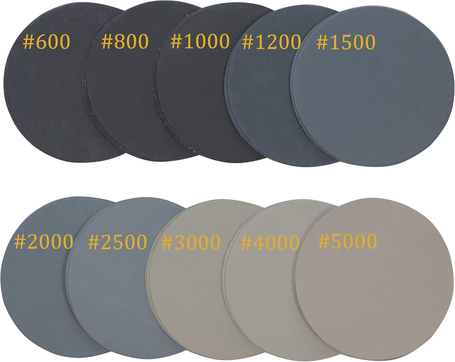 Freletry 5 Inch 30PCS #600-#5000 Hook and Loop Wet Dry Sanding Discs 600/800/1000/1200/1500/2000/2500/3000/4000/5000 Grit Compatible for Random Orbital Sander (30 PCS 5 Inch #600-#5000 Grit) image number 3