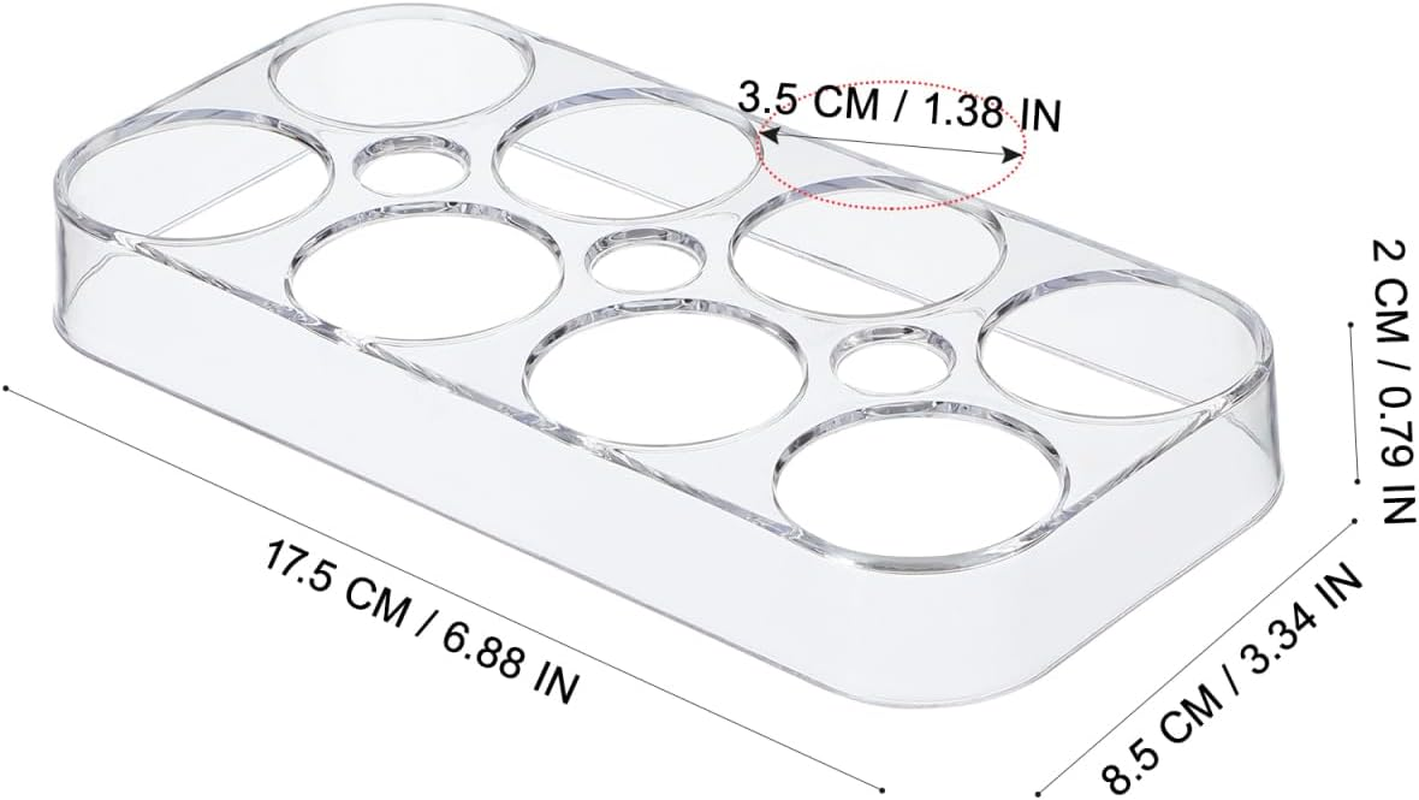 Tofficu 8 Egg Holder for Fridge Egg Tray with Transparent Cover Compact Pp Storage Rack Organiser for Refrigerator Kitchen image number 3
