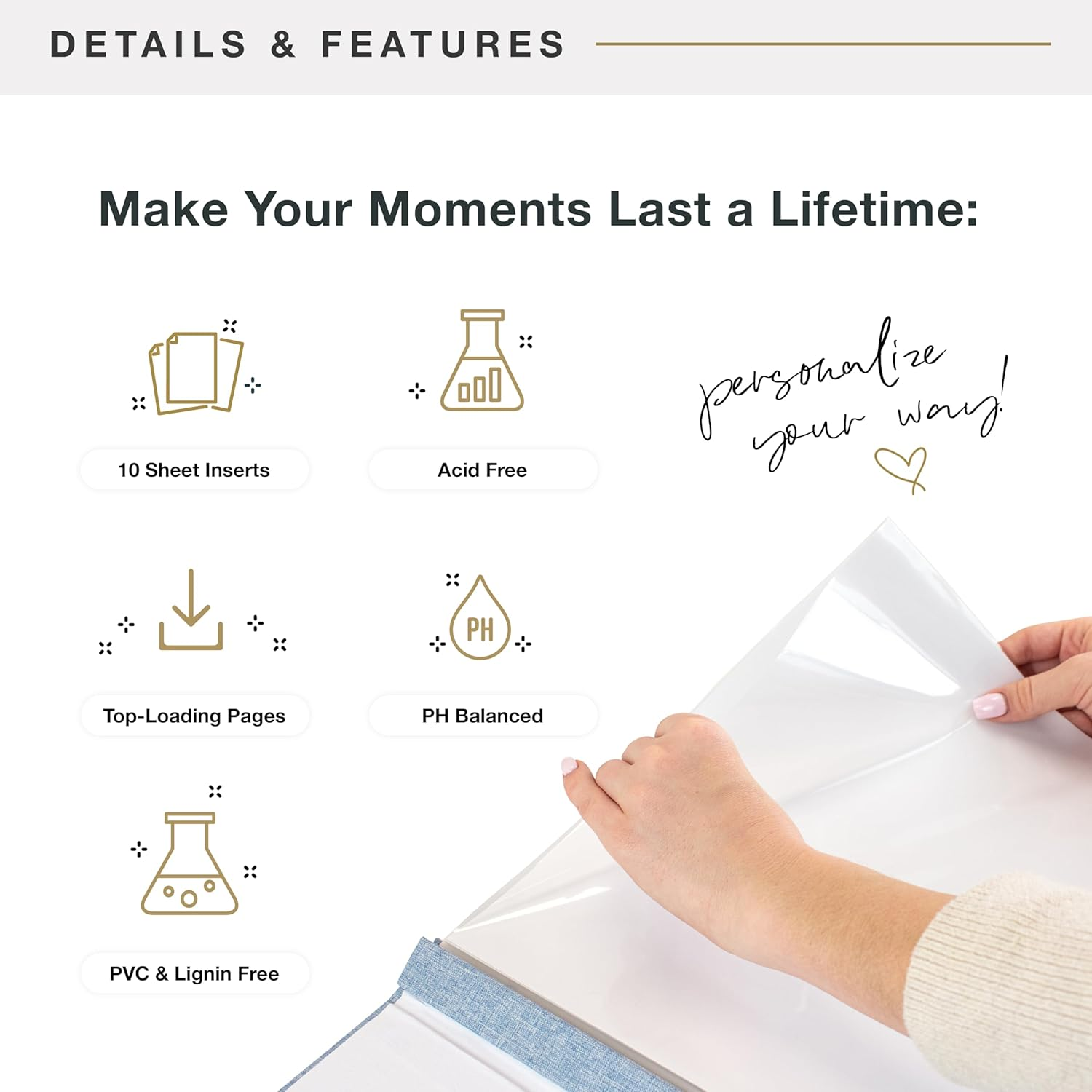 12X12 Fabric Scrapbook, Blue Fog image number 6