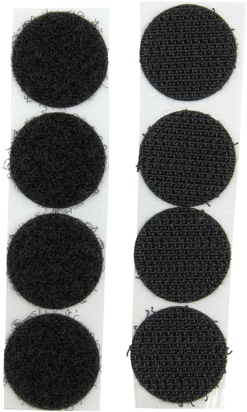 Sullivans Stick-On Hook and Loop Dots, 19 Mm Size, Black