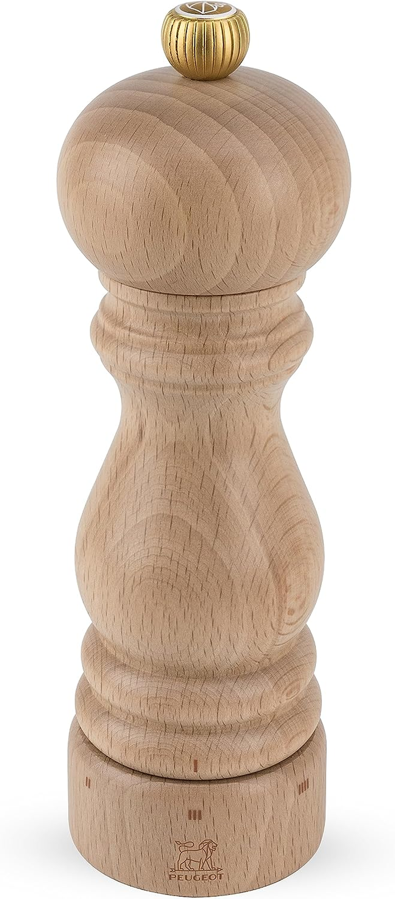 PEUGEOT - Paris U'Select Salt Mill 22 Cm- 9 In- 6 Predefined Grind Settings - Powdered Salt Innovation, Zirlion Mechanism - Pefc-Certified Wood - Made in France - Natural