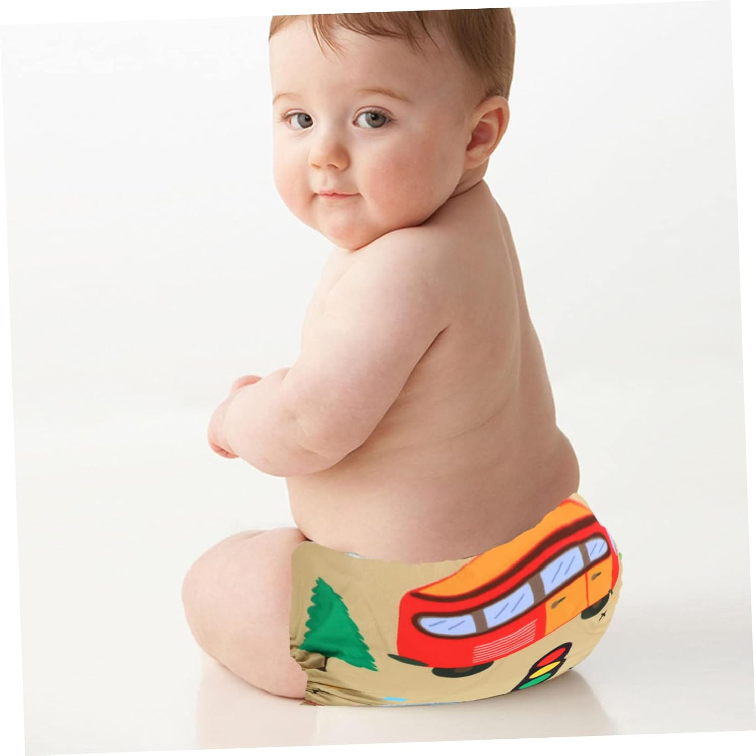 Unisex Diaper Pants Towelling Nappies for Newborns Alternative Born Raised Leak Design image number 3